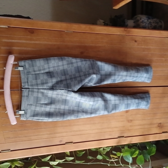 NWT REVAMPED Dark Academia Plaid StretchyTrousers - Picture 3 of 7